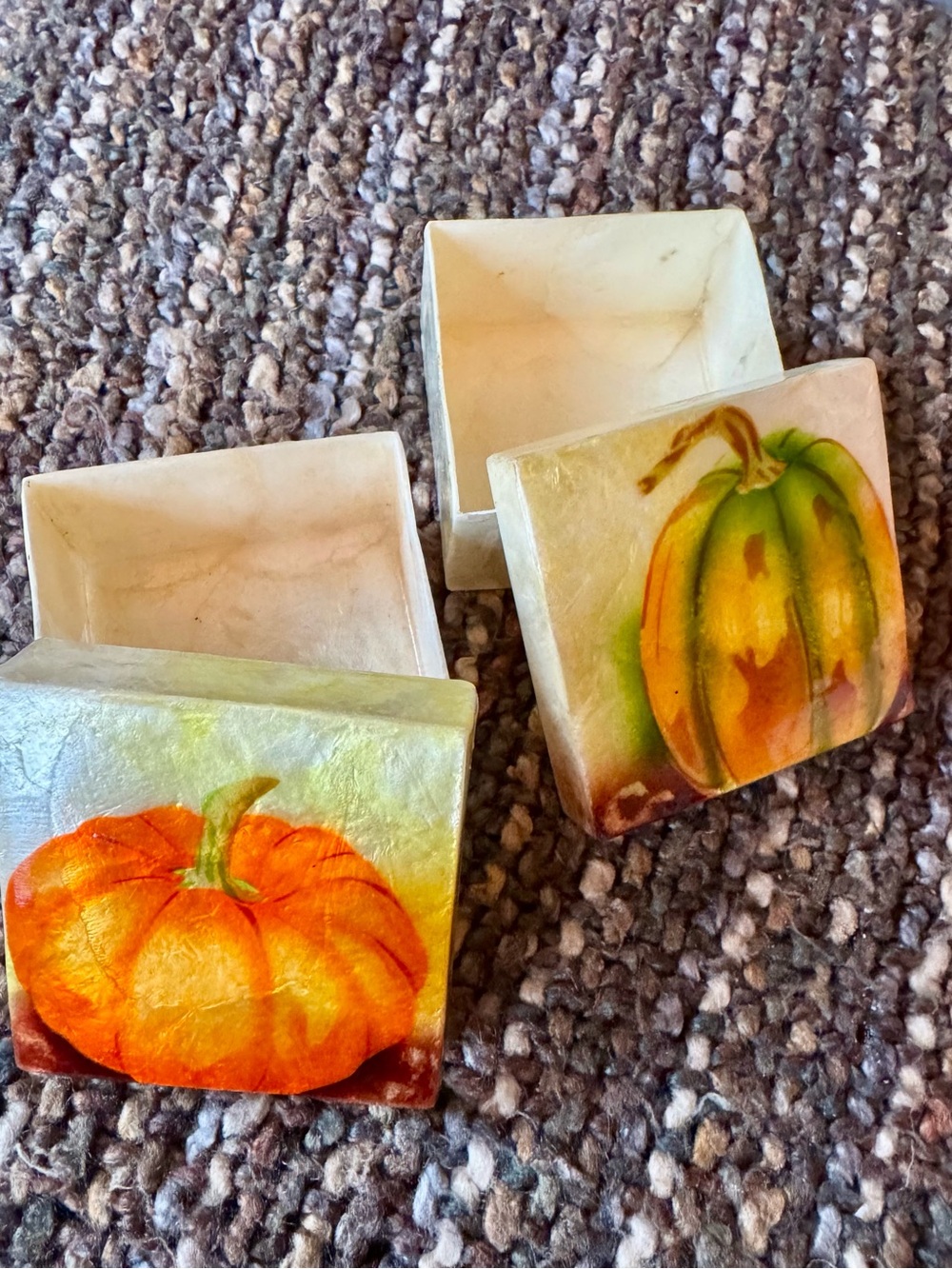 Autumn Pumpkin trinket box - set of 2